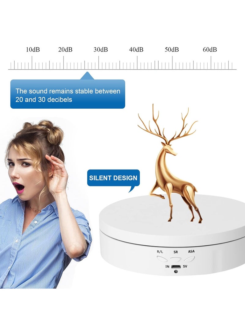 XiuWoo 3-in-1 Electric Turntable, 360°Rotating Display Stand with Remote Control for Photography, Product Display, Jewelry, Watches, 3D Models, Collectibles - Image 4