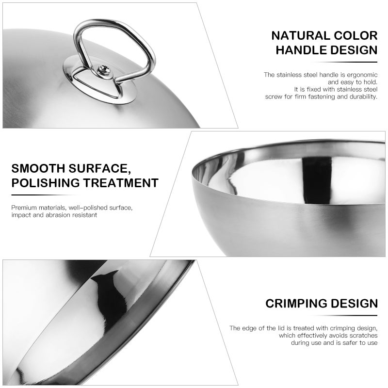 Stainless Steel Food Cover Kitchen Steak Cover Oil- Dish Cover Restaurant Dish Protector - Image 5