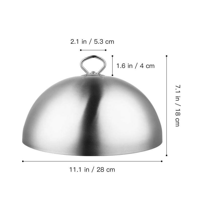Stainless Steel Food Cover Kitchen Steak Cover Oil- Dish Cover Restaurant Dish Protector - Image 2