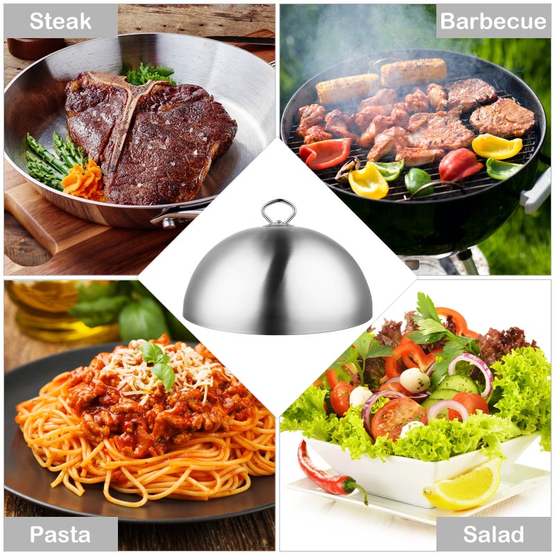 Stainless Steel Food Cover Kitchen Steak Cover Oil- Dish Cover Restaurant Dish Protector - Image 3