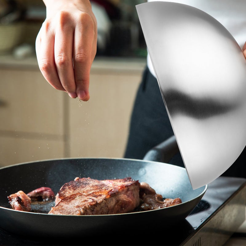 Stainless Steel Food Cover Kitchen Steak Cover Oil- Dish Cover Restaurant Dish Protector - Image 4