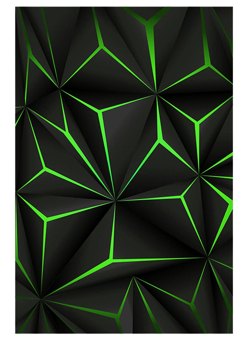 EqiEch - Gaming carpet, 3D abstract geometric visual carpet, soft floor mat, carpet mat, non-slip mat, water-resistant game room carpet, gaming style, multiple sizes - Image 1