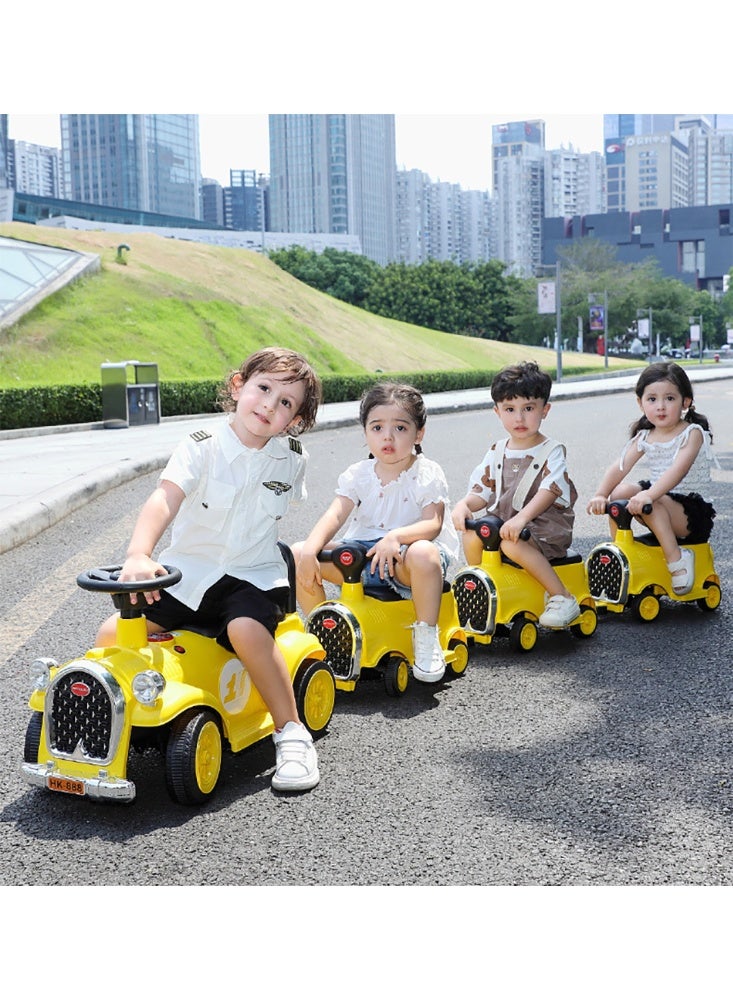 Trackless Ride On Train Set, 2 Seater Baby Ride On Toy Includes 1 Locomotive and 1 Carriage, Electric Toodler Kids Ride On Car with Music for Boys Girls 3+  - Image 5