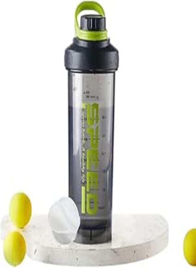 Spaceshoop Protein Shaker Bottle Cup BPA-Free, High-Temperature Resistant 800ml (Black)