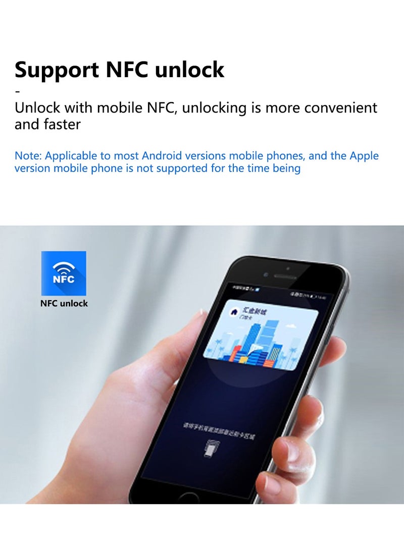 Sharpdo - Smart Fingerprint Electronic Door Lock with Bluetooth - Versatile Access via Fingerprint, Card, Key & Password - Ideal for Home, Apartment, Office, and Hotel Security - Image 1