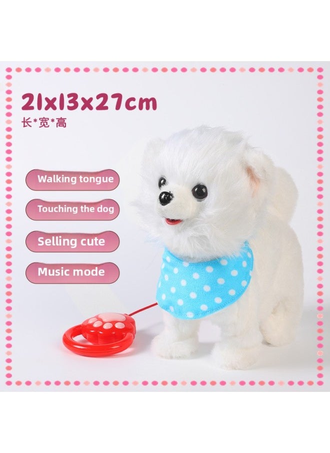 Direct Repetition Learning To Speak Tongue Licking Dog Simulation Barking Electric Rope Dog Children's Electronic Pet Toys-Color:[garfield Brown Stripes] Licking Tongue + Touching + Walking + Learning To Speak + Singing-Specifications:Rechargeable Model (opp Bag Packaging)  - Image 3