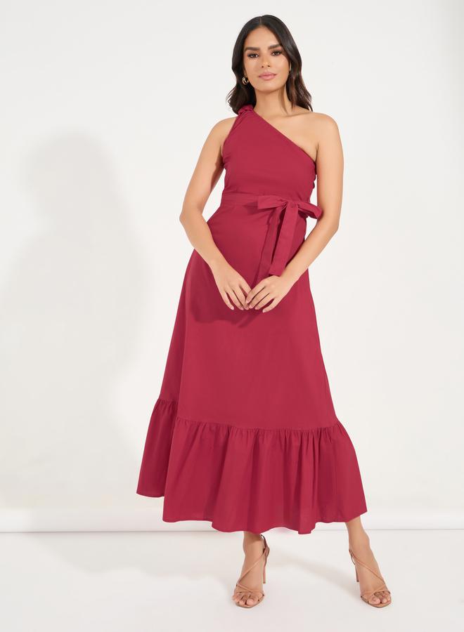 Styli One-Shoulder Ruffle Dress  - Image 4