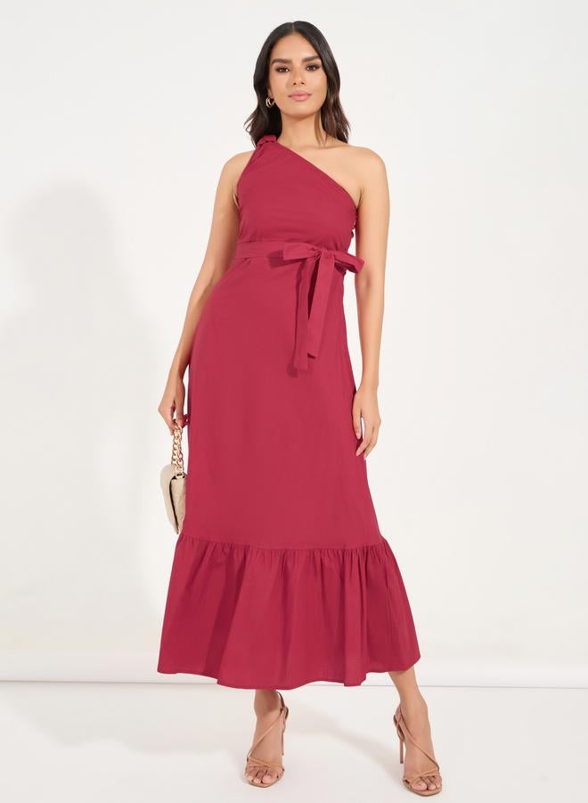 Styli One-Shoulder Ruffle Dress  - Image 1