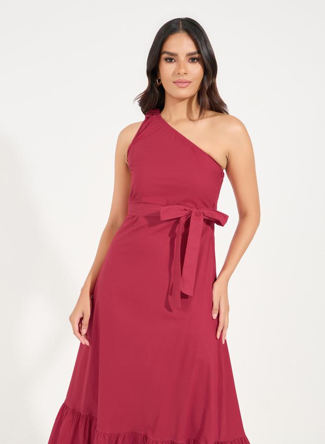 Styli One-Shoulder Ruffle Dress  - Image 5