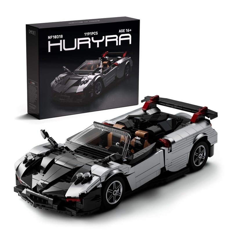 Nifeliz HURYRA Sports Car Building Set 114 Scale Supercar Model Building Set for Display and Collectors Ideal Gift for Adults and Car Lovers 1191 PCS NF10318 - Image 3