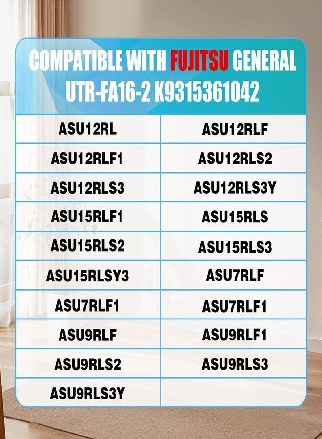 wfsulee 4 Pack 9315361042 Mini Split Air Filter Replacement Compatible With Fujitsu General UTR-FA16 UTR-FA16-2 - Image 5