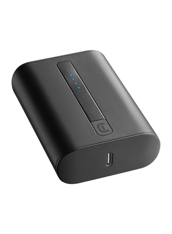 Cellularline 10000 mAh Power Bank Battery 20W for 2 Ports High-Speed Charging Portable Charger, 1 USB-C, 1 USB-A, For iPhone 15/15 Plus/15 Pro/15 Pro Max, MacBook  - Image 1