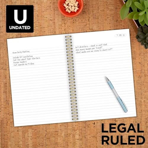 Cambridge Business Notebook, Legal Ruled Paper, 6-1/2" x 9-1/2", 80 Sheets, Flexible Soft Touch Cover, Purple (49556) - Image 2