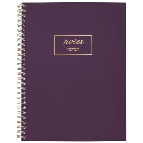 Cambridge Business Notebook, Legal Ruled Paper, 6-1/2" x 9-1/2", 80 Sheets, Flexible Soft Touch Cover, Purple (49556) - Image 1