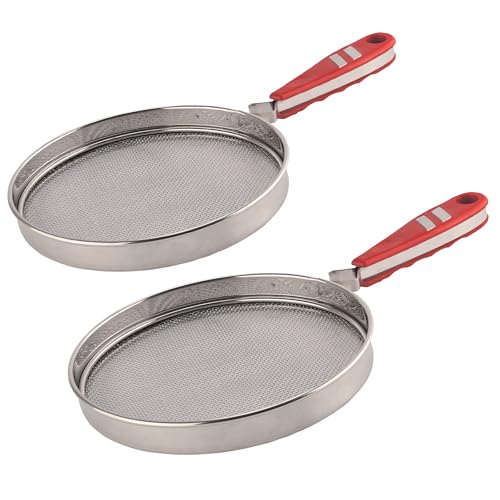 Kuber Industries Pack of 2 Roti Grill Jali for Gas Stove | Papad & Phulka Roasting Net for Kitchen Cooking | Stainless Steel Barbeque & Bharta Pan - Image 1