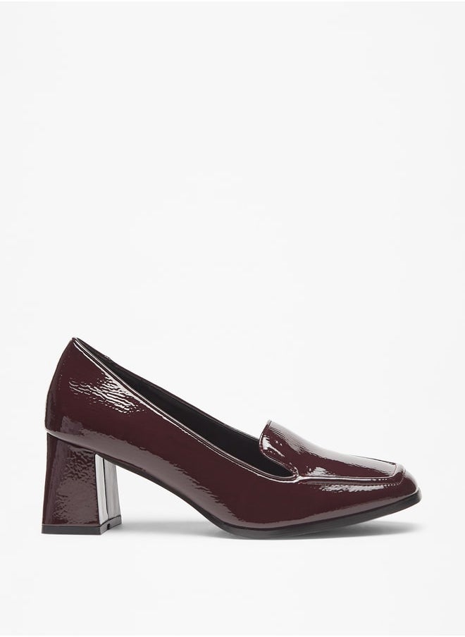 Flora Bella By Shoexpress - Women Solid Slip-On Shoes with Block Heels - Image 1