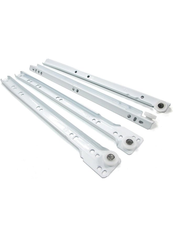 Royal Apex Royal Apex Cabinet Rails Drawer Track Slides For Computer Table Clothing Cabinets With Wheels White Color (20inch)  - Image 1