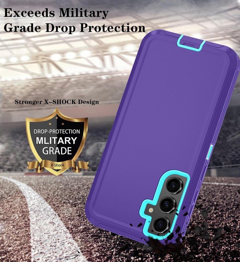 ONOLA Case for Samsung Galaxy S25+ / S25 Plus Case with HD Screen Protector [Not fit S25 / S25 Ultra], 3 in 1 Heavy Duty Phone Case for Galaxy S25 Plus 6.7",PurpleSkyBlue - Image 3