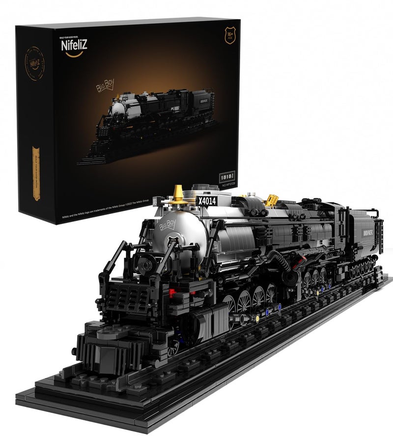 Nifeliz Big Boy Locomotive, Articulated Steam Locomotive Building Block Set, Legendary Steam Train Display Kit for Gift Giving (1,818 Pieces) - Image 1