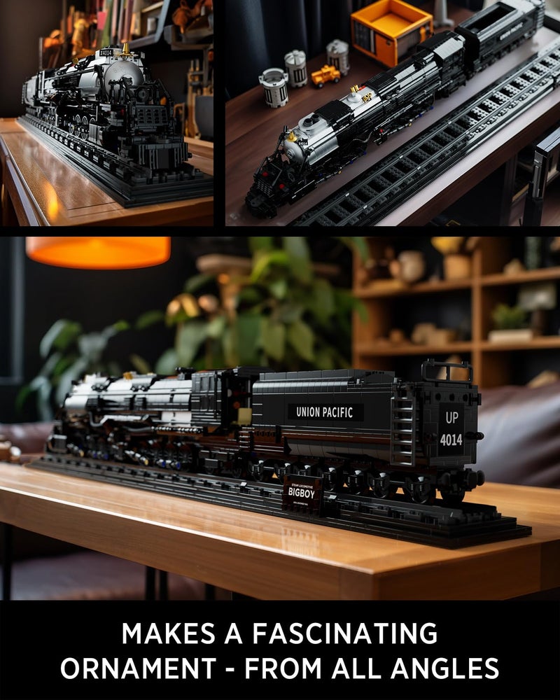 Nifeliz Big Boy Locomotive, Articulated Steam Locomotive Building Block Set, Legendary Steam Train Display Kit for Gift Giving (1,818 Pieces) - Image 5