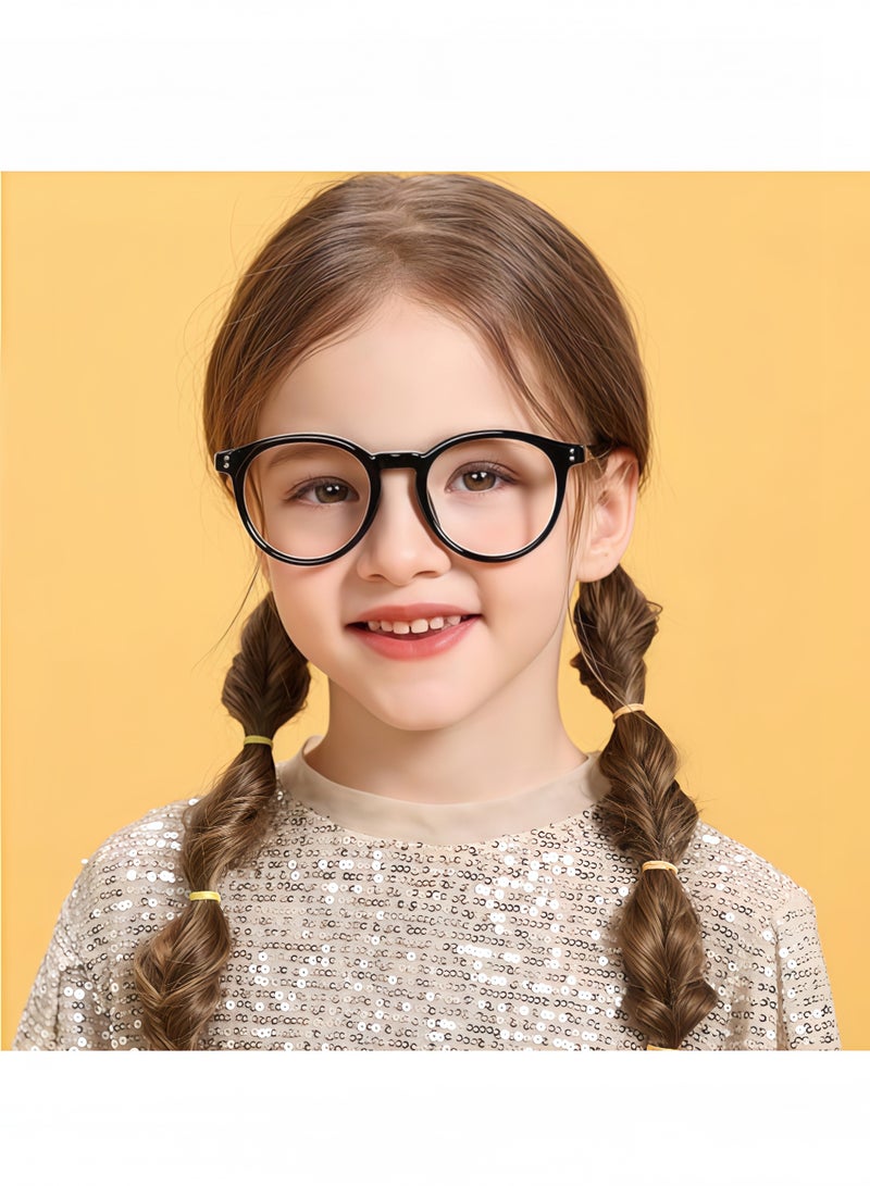 Kids Blue Light Blocking Glasses For Girls Boys Clear Computer Blocking Glasses For Boys Girls Age 4-10 (Black) - Image 3