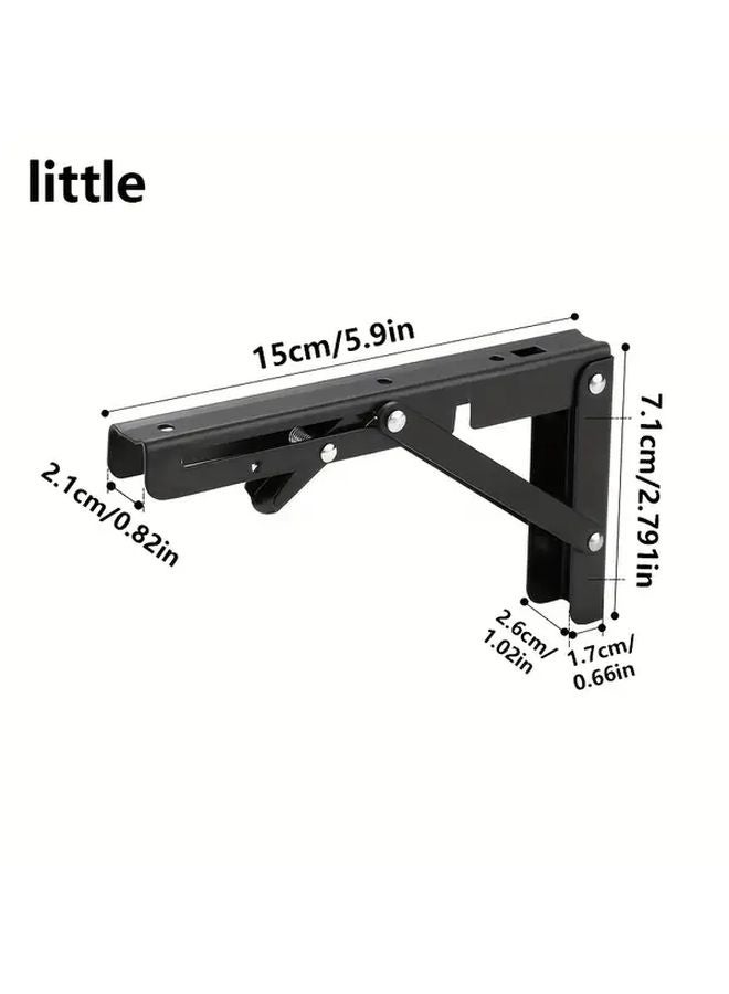 Large Heavy Duty Stainless Steel Triangle Wall Shelf Bracket Right Angle Folding Mounting - Image 4