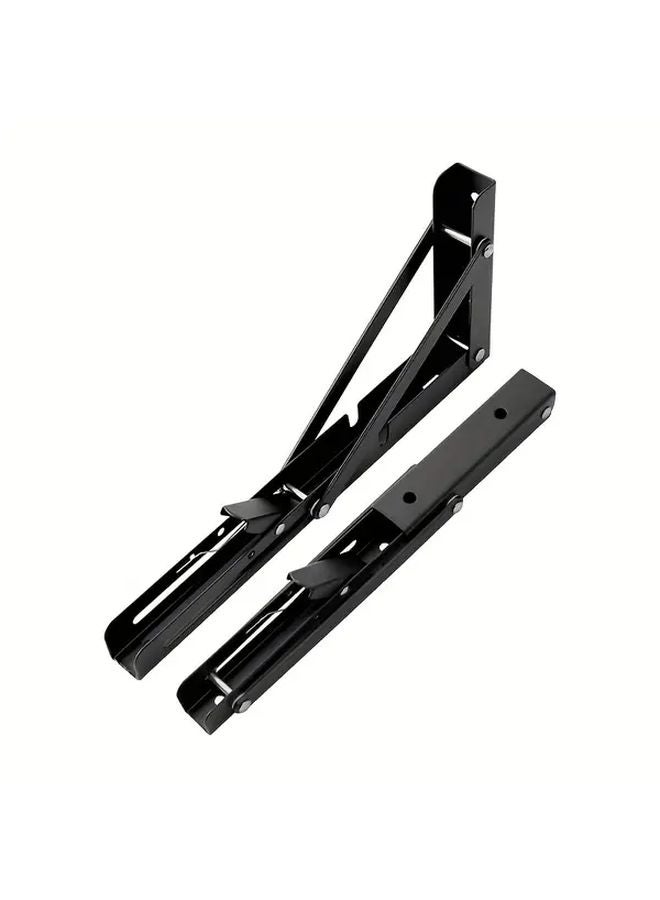 Large Heavy Duty Stainless Steel Triangle Wall Shelf Bracket Right Angle Folding Mounting - Image 2