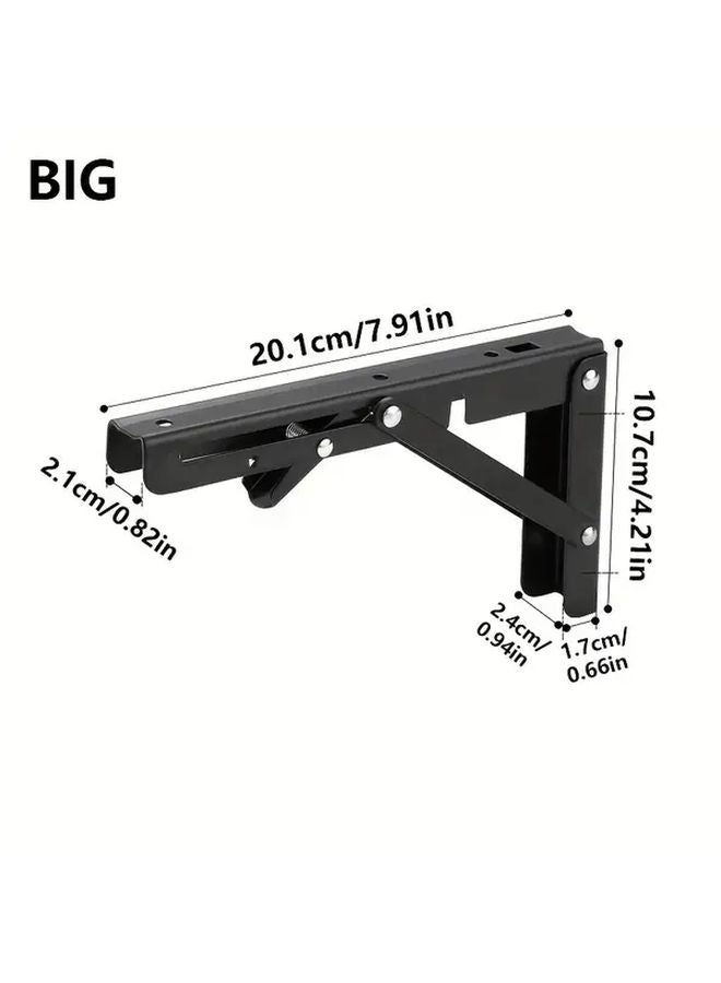 Large Heavy Duty Stainless Steel Triangle Wall Shelf Bracket Right Angle Folding Mounting - Image 1