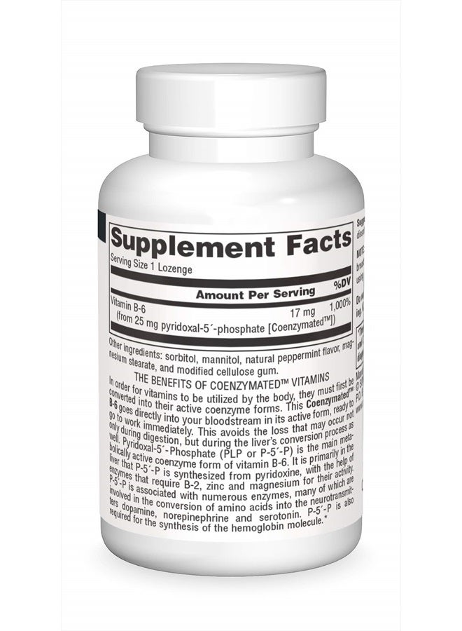 Source Naturals فيتامين ب-6 25 ملغ P-5 بيريدوكسال-5 فوسفات سريع المفعول، يذوب بسرعة تحت اللسان يدعم عملية الأيض للأحماض الأمينية - 30 قرص - Image 3