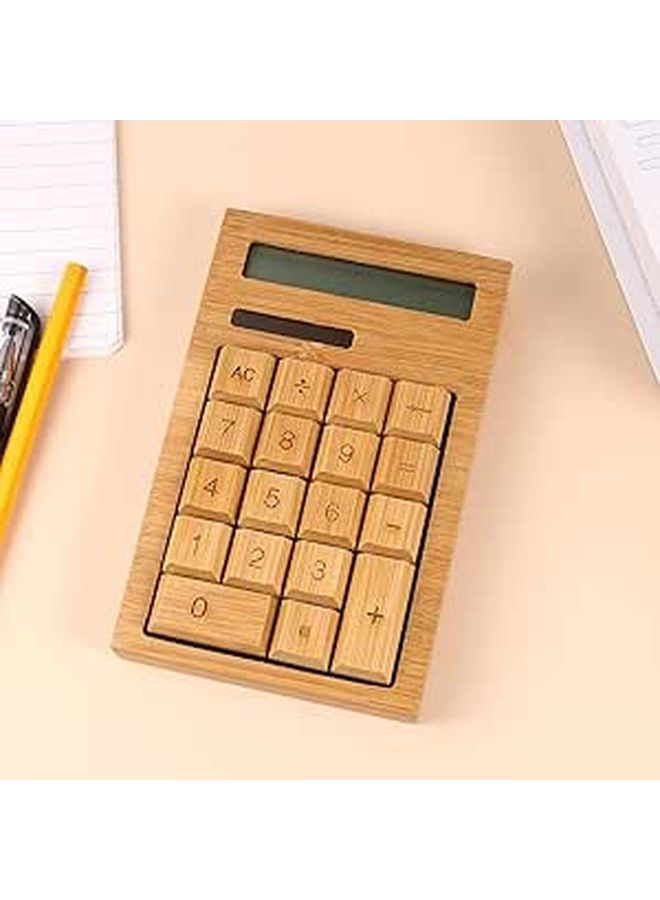 Solar Powered 18 Key Portable Calculator with Right Angle Design for Home School Office Use - Image 1