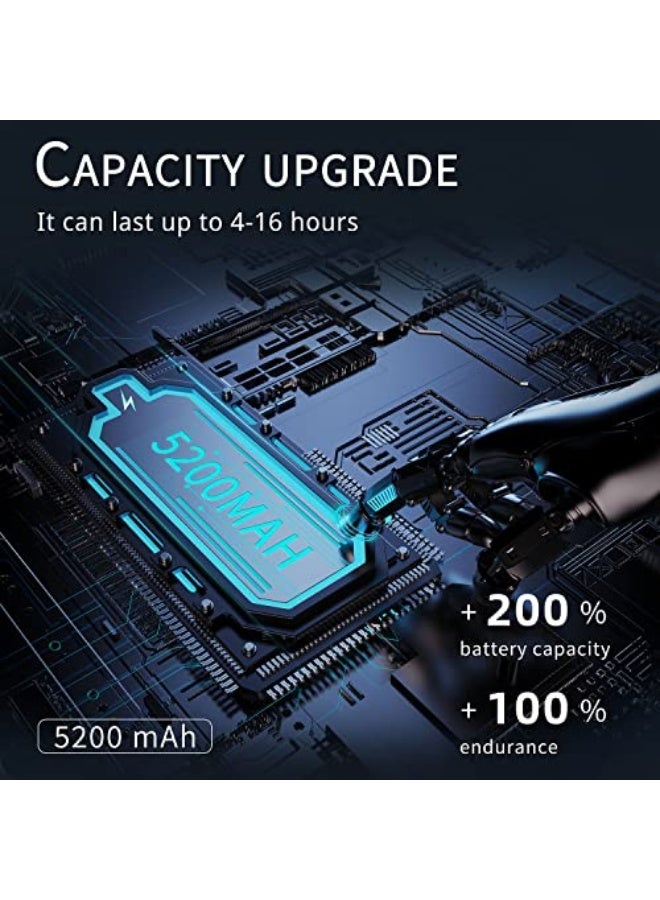 نيبمينينت مروحة عنق فري سارة، مروحة شخصية محمولة، رياح قوية، 5200 مللي أمبير، حجم الهواء، تبريد بزاوية 360°، لا التواء للشعر، حجم الهواء من الجانبين، غير قابلة للانزلاق، شحن سريع، وقت استخدام طويل، هدية للأب، الأباء، النساء - Image 3