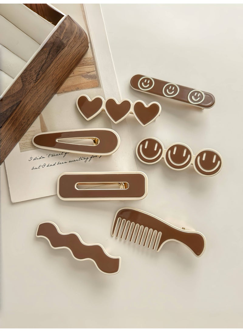 Paraphrase 14-Piece Cute Hair Clip Set – Unique Cartoon-Inspired Barrettes with Smile, Heart & Comb Designs | Stylish Hair Accessories for Daily Looks  - Image 4