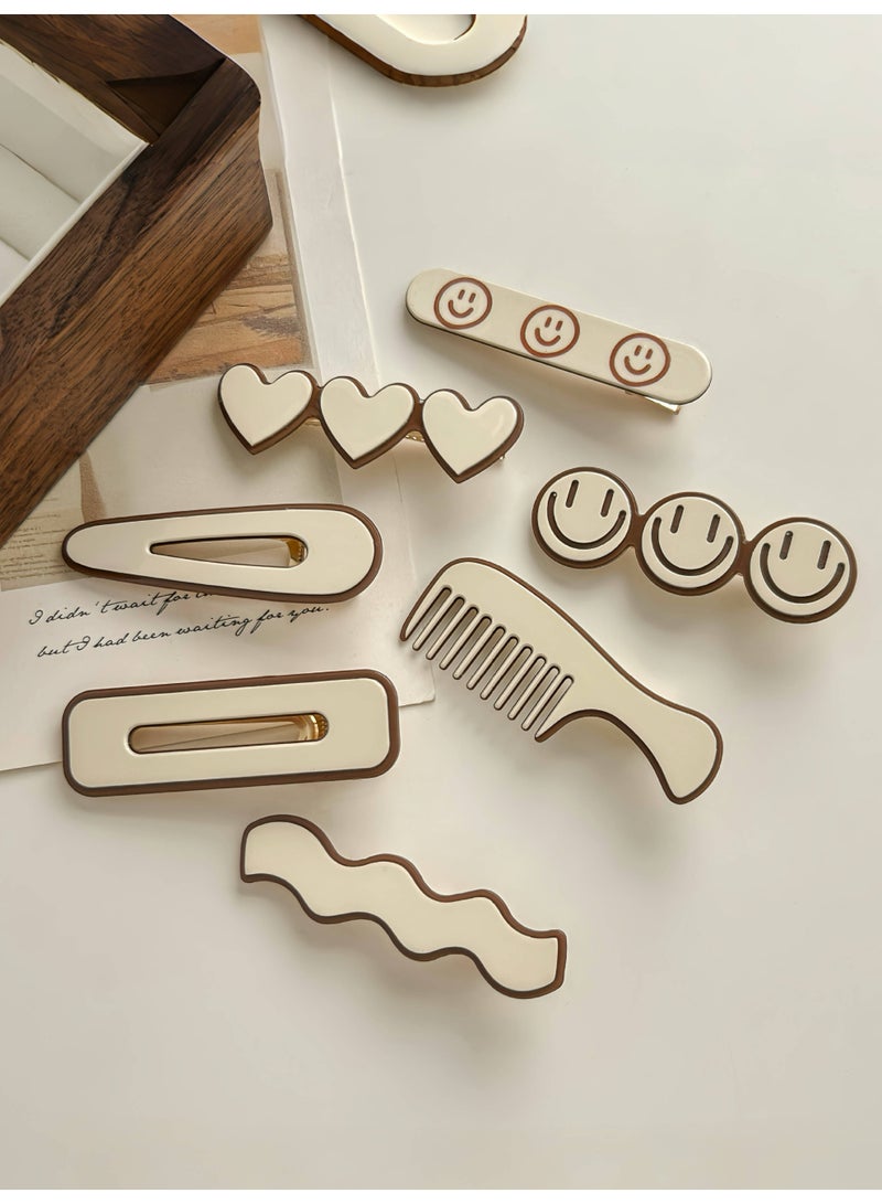 Paraphrase 14-Piece Cute Hair Clip Set – Unique Cartoon-Inspired Barrettes with Smile, Heart & Comb Designs | Stylish Hair Accessories for Daily Looks  - Image 3