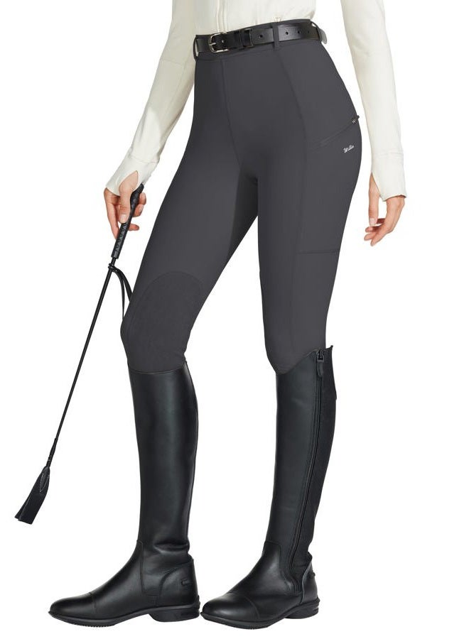Willit Women's Horse Riding Pants Knee-Patch Equestrian Breeches Horseback Schooling Tights Zipper Pockets - Image 2