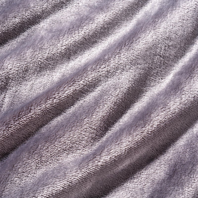 Berkshire Blanket Classic VelvetLoftÂ® Solid Bed Blanket Twin Size, Lightweight Soft Fuzzy Plush Blanket for Bed and Couch, Grey Heron, 60x92 Inches - Image 2