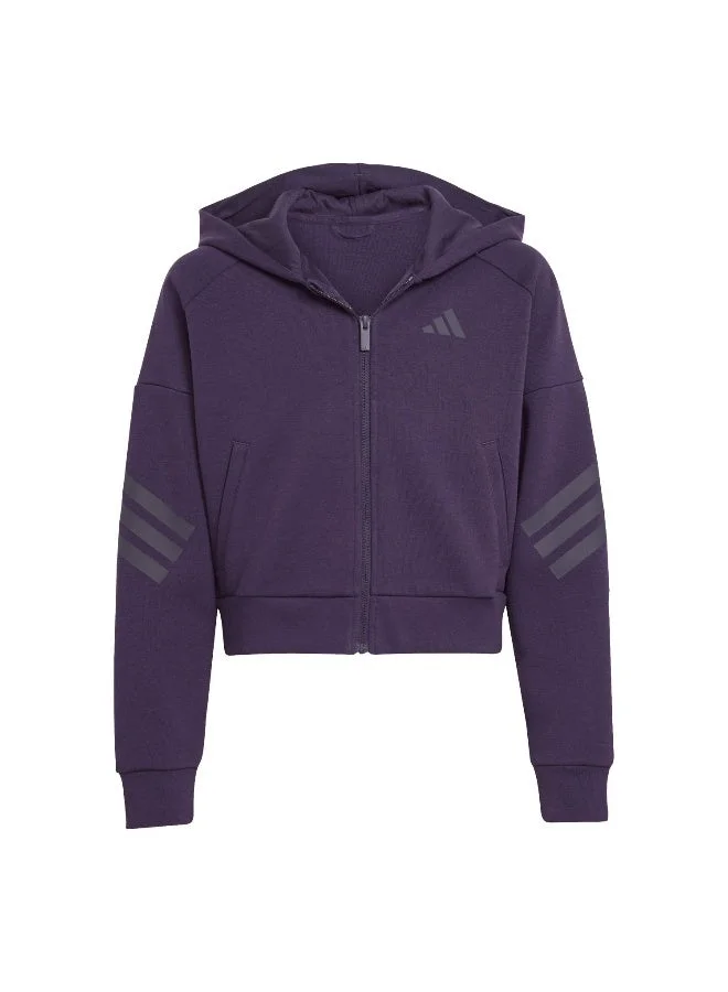 اديداس جاكيت رياضي بغطاء رأس أديداس للأطفال