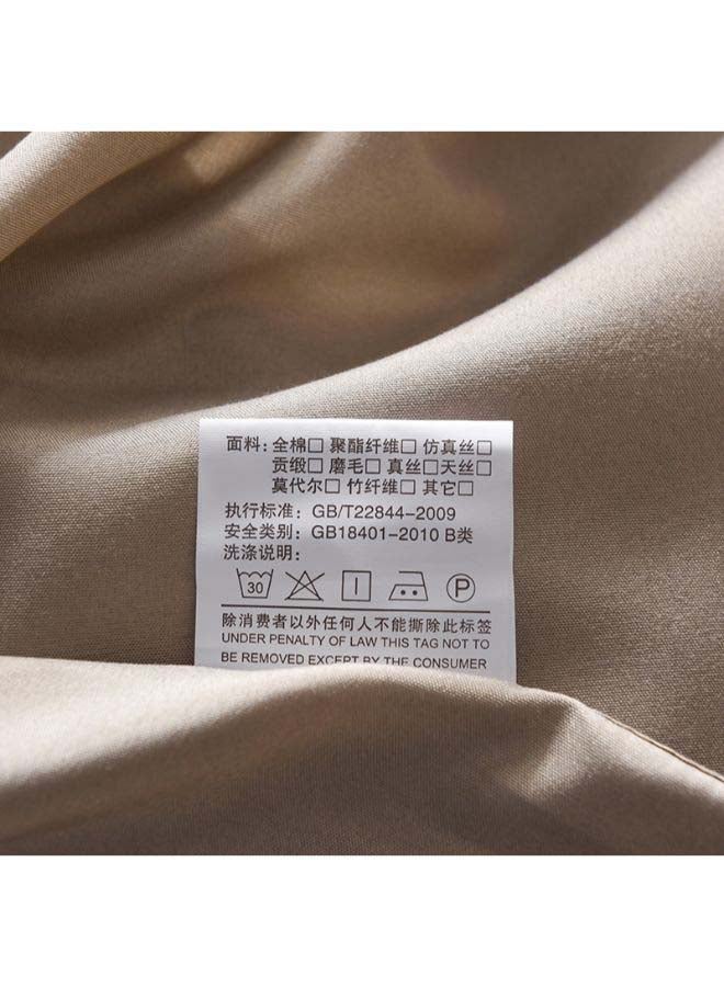 NIBEMINENT 4-Piece European Style Checked Printed Duvet Cover Set polyester Black/Beige/Grey Single - Image 5