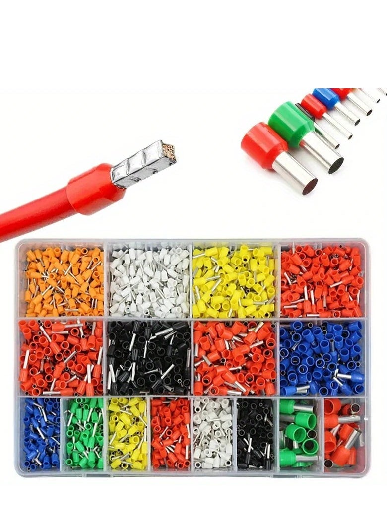 Generic 400pcs Insulated Crimp Terminal Kit – Tubular Wire Connectors, Heat Shrinkable, Aluminum with Tinned Copper Ends for 10AWG-22AWG  - Image 1