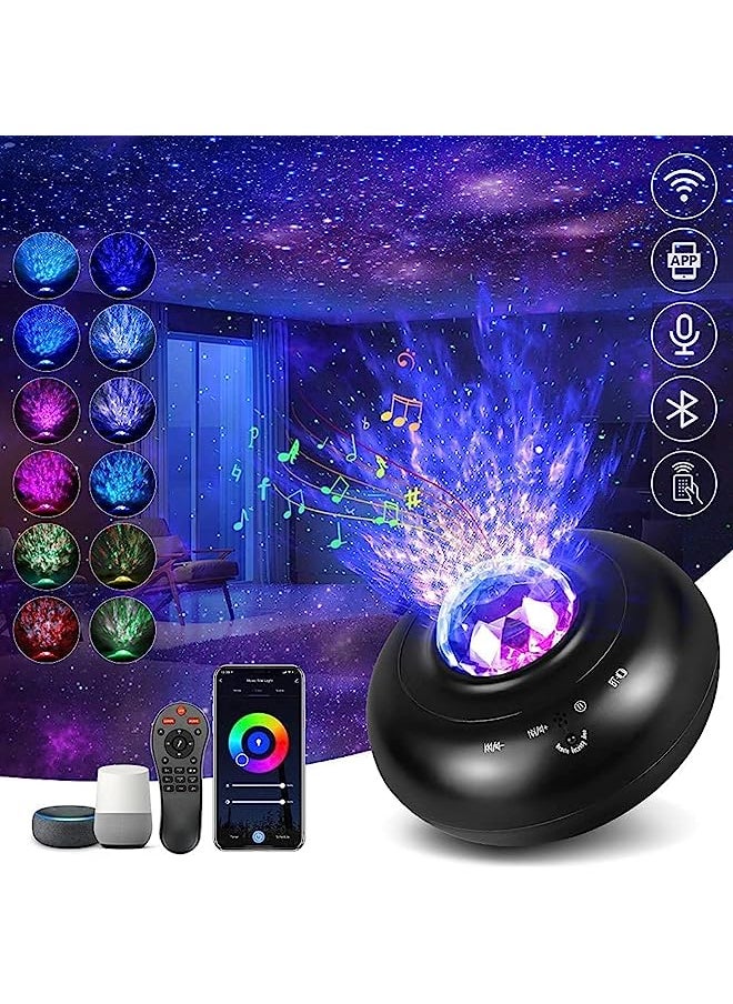 erorex - YYKJ Smart App LED Nebula Galaxy Star Night Light Projector Timer Music Speaker with Remote Control for Kids Adult - Image 1