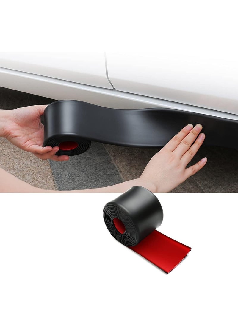 Generic Universal Car Side Skirts, Side Skirts. Universal Rubber Scratch Resistant, Side Skirt Edge Protectors. Protector for Sedans, Trucks, and SUVs, Rubber Bumper Guard  - Image 1