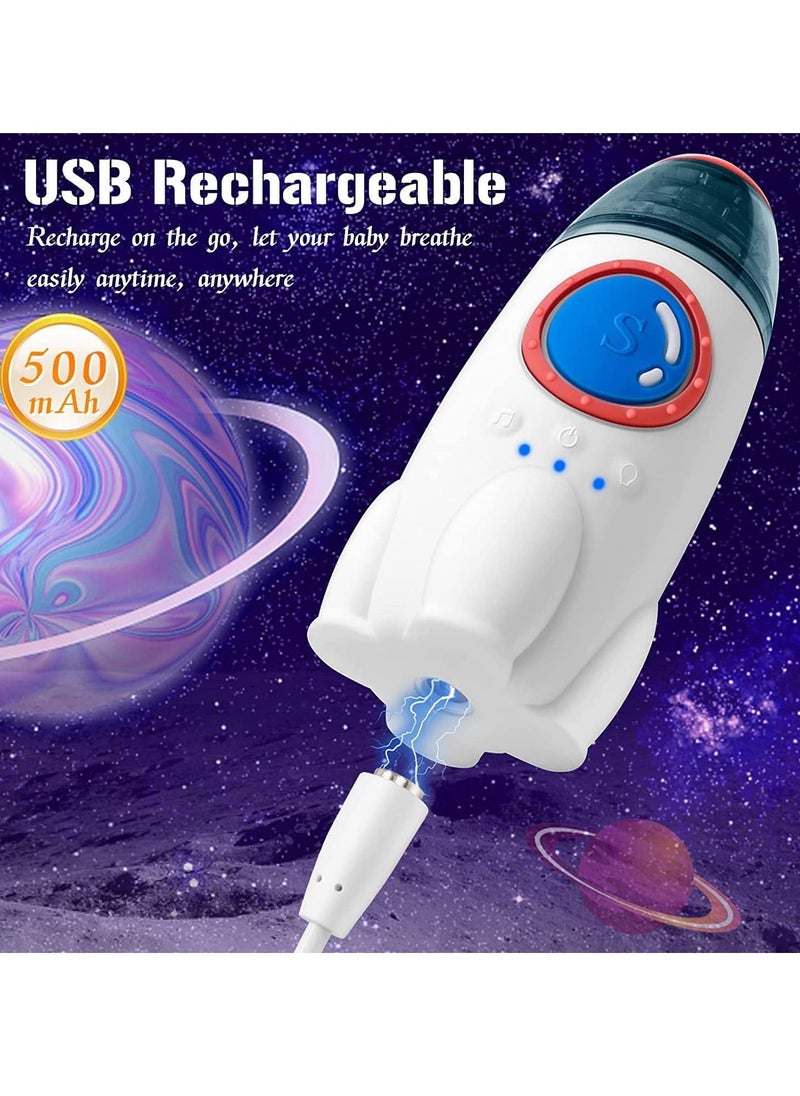 XiuWoo Electric PX7 waterproof Portable Baby Nasal Aspirator, Ultra-Quiet Nose Sucker, Silicone Nose Auctioneers, Baby Nose Cleaner, Snot Cleaner with 3 Nasal Sections Tips, Music and Light  - Image 5