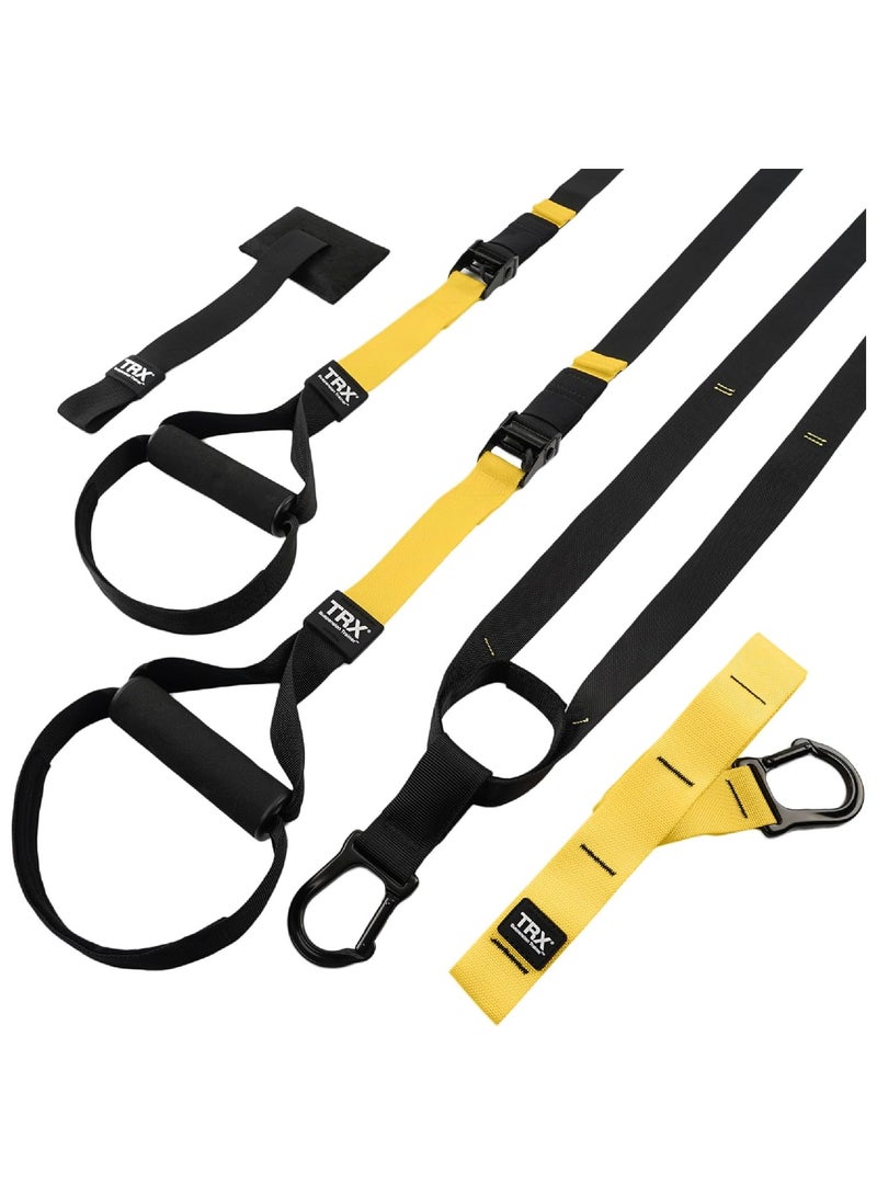 TRX Pro System Suspension Trainer Home Gym Workouts, Black/Yellow - Image 3