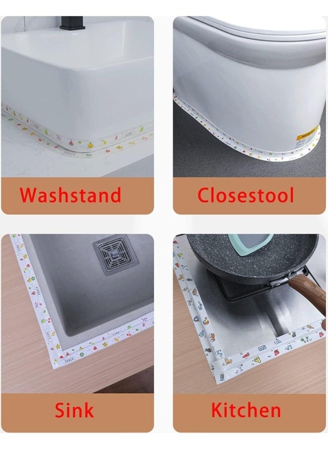 Happy Home Self Adhesive Bathroom Waterproof Mouldproof Sealing Tape Wall Mounted Sealant Tape for Bathtub Cracks Walls 3M Length 2cm Width Multicolor  - Image 4