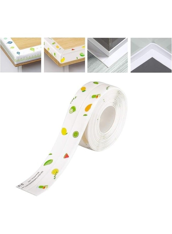 Self Adhesive Bathroom Waterproof Mouldproof Sealing Tape Wall Mounted Sealant Tape for Bathtub Cracks Walls 3M Length 2cm Width Multicolor
