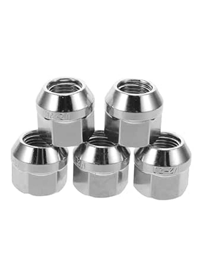 5 Pcs Chrome Car Wheel Lug Studs and Acorn Lug Nuts Set for Tire Modification - Image 1