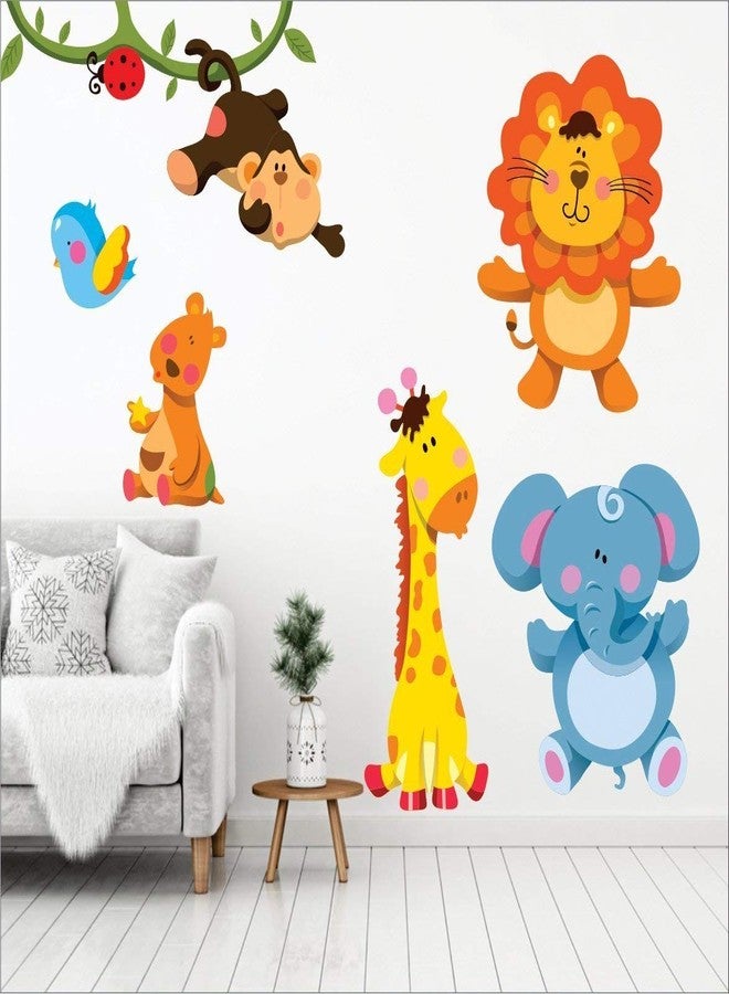 AH Decals Animated Wall Sticker for Kids Room Play School Stickers PVC Vinyl (65 X 50 cm) with 3D Elephant Football Wall Sticker 65 X 50 cm-Self-Adhesive - Image 4