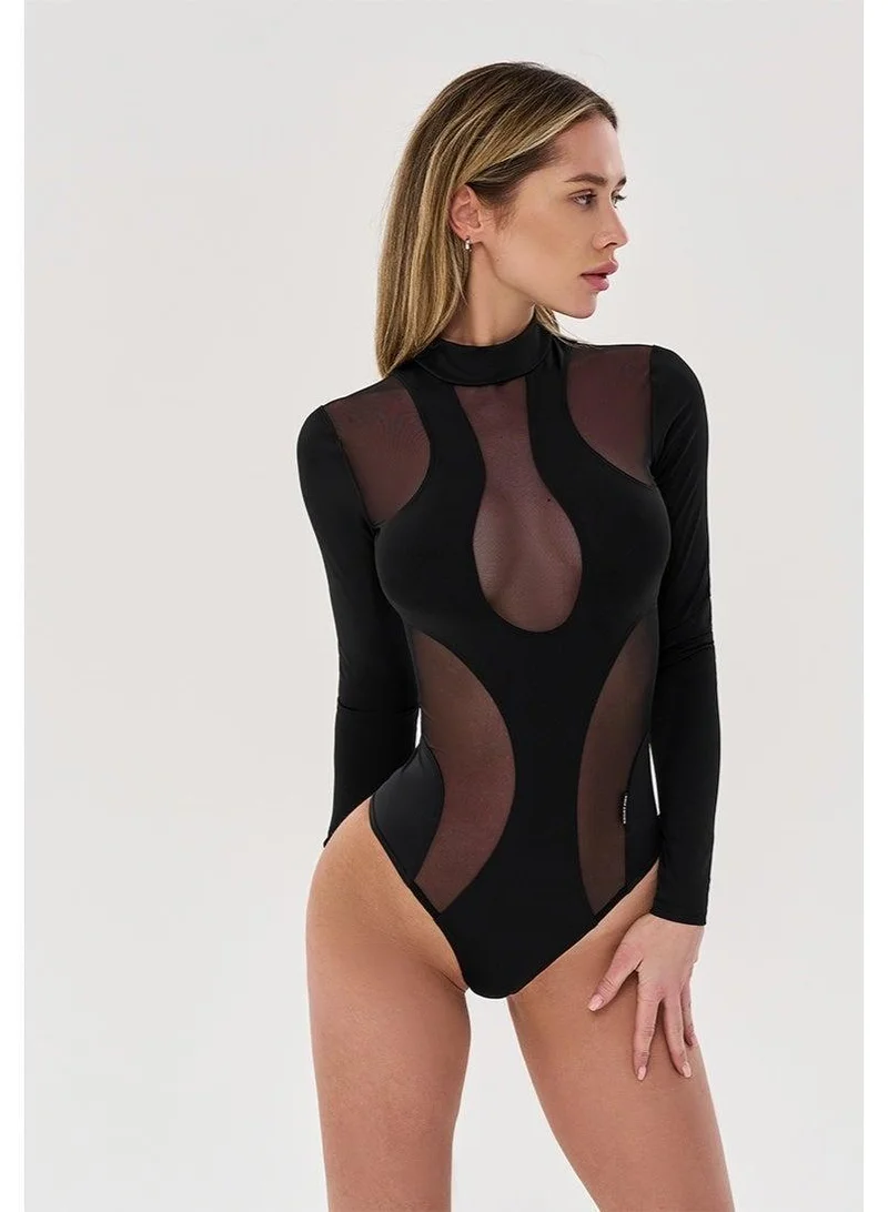 Bona Fide Valkiriya Black Valkiriya Long Sleeve Swimsuit for Women | Best Price UAE