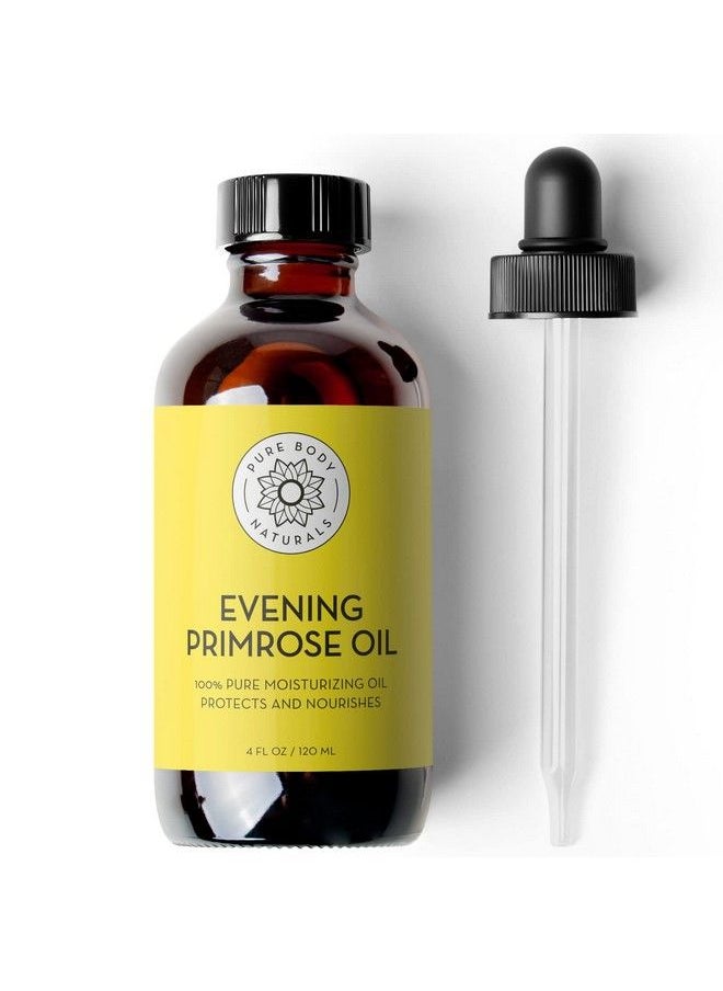 PURE BODY NATURALS - Evening Primrose Oil Liquid Not Capsules For Face Skin And Hair 4 Fl Oz - Image 1