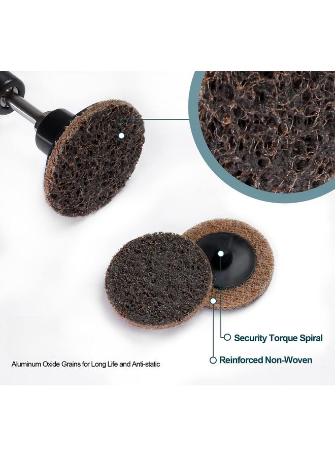 46PCS Sanding Discs 2 Inch Roll Lock Quick Change Discs Holder Surface Conditioning Discs Fine Medium Coarse for Die Grinder Surface Strip - Image 4