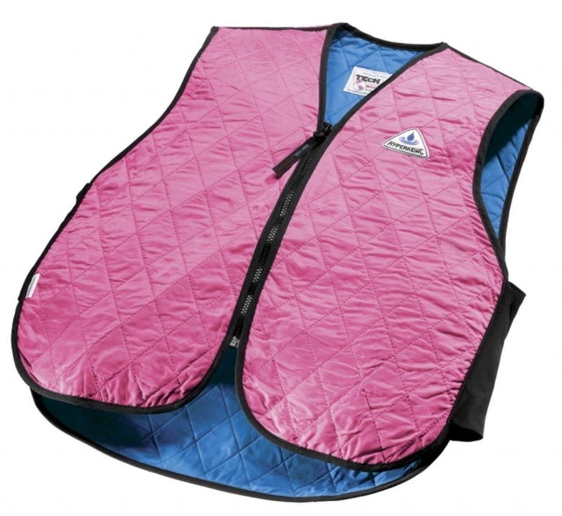HyperKewl 6529-BK-L Light Weight Evaporative Cooling Sport V-Neck Vest with Zipper Closure, Quilted Nylon Outer with HyperKewl Fabric, Black, Large - Image 4